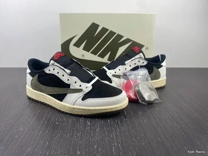 Kicktheory Jordan Travis Olive 1 x Air DZ4137-106 Scott WMNS OG Low 0523
